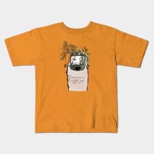 Green Thumb Surreal Garden Art for Plant and Nature Lovers Kids T-Shirt